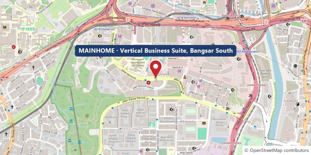 Map: MAINHOME office at Vertical Business Suite, Bangsar South, Kuala Lumpur